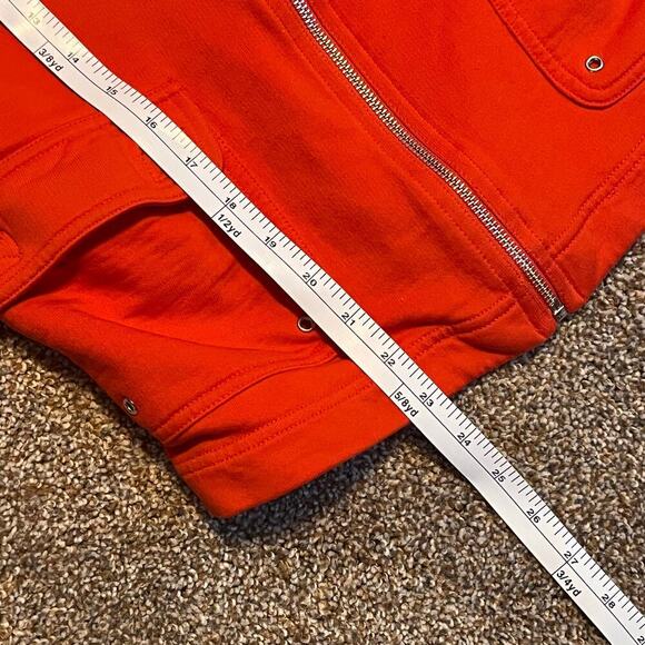 Lauren Jeans Co Full Zip Hoodie Orange Jacket.  Women's Size Small - Picture 5 of 6